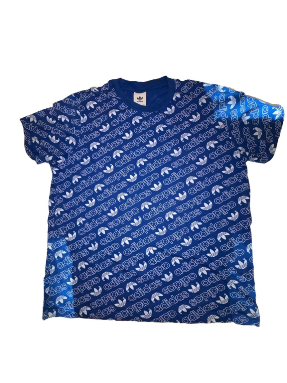 adidas t shirt men All Over Print-XL-blue/Sports - Novelty -street Wear READ